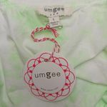 Umgee Tie Dye Crop Top Ruffle Straps Green White Size LARGE New NWT Photo 2