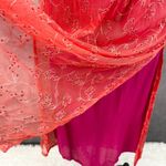 Y2K Womens Ethereal Mesh Dress Medium Cottage Fairy Grunge Artsy Glam HOCO Red Photo 7