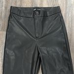 ZARA  Black Faux Leather High-Waisted Flare Pants Size Medium Bloggers Favorite Photo 4