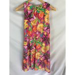 Pappagallo Lemon Orange Citrus Sleeveless Shift Dress Size Small Pink Photo 3