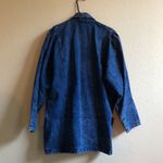 Vintage Y2K Passion Women’s blue Denim‎ Jacket silver Bling flowers size Small Photo 2