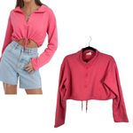 Showpo  Pink Quarter Zip Cropped Sweater Women's Size 10 Photo 1