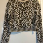 ZARA  Animal Print Sweater - Black and Cream Photo 5