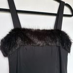 STAUD Elise faux-fur-trimmed crepe de chine mini dress size XS extra small Photo 6