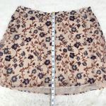 American Eagle  Burnout Velvet Floral Mini Skirt Size Large Purple Cream Fall Photo 10