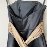 Bill Levkoff Women's Sz 6 Strapless Belted Sash Evening Formal Midi Dress Black Photo 10