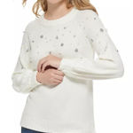 Karl Lagerfeld  Paris Embellished Crew-Neck Sweater Photo 0