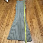Varley Florian Knit Rib Jersey Perforated Dress in Seagrass Green Size Large Photo 4
