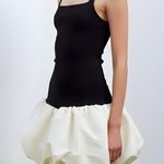 DELFI COLLECTIVE Luna Bubble Hem Mini Dress, Black/Ivory, Small Black Photo 6