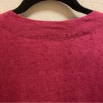 Flax Linen Button Front Swiss Dot Lagenlook Shacket Size Small In Raspberry Photo 8