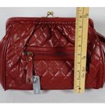 Apt. 9  Purse Red Quilted Handbag Clutch Metal Strap NEW Photo 8