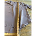 Maurice's Taupe V Neck Roll Tab Sleeve Pocket Blouse Women's XL Photo 7