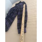 Disney  Marvel Flannel Shirt Womens L Purple Plaid Black Panther Wakanda Forever Photo 10