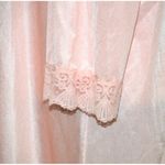 Vanity Fair Long Robe Pink Peach Small Gown USA Tricot All Nylon Vintage Buttons Photo 5