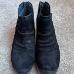 Earth Origins Black Suede Booties Photo 3