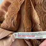 Free People  Intimately Rust and Black Lace Trim Bodysuit Size Large $118 Photo 5