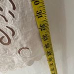 Michael Kors WHITE Floral Embroidered Hemp Eyelet Lace Scallop Mini Dress 0 Photo 5