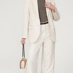 ANINE BING ANNIE BING Off-White Crepe Wide-Leg Lyra Trousers Pants Size 32 Photo 0