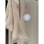 Umgee NWT  Womens Blouse‎ Small Long Sleeve Ruffle Bell Sleeve V Neck Pink Photo 2