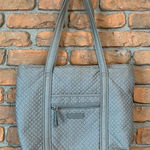 Vera Bradley  Quilted Tote Bag Purse Diamond Stitch Canvas Floral‎ Lined Gray Photo 0