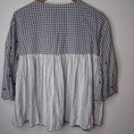 Hannah L Boho Checks Stripes Cotton Top Black Size L Photo 3