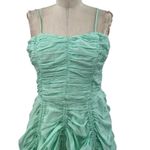 Urban Outfitters Kimchi Blue Belladonna Dress Ruched Mini Turquoise Size Medium Photo 4