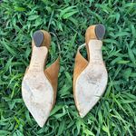 Jimmy Choo  Brown Suede Ankle Strap Block Heel Size 38.5 Photo 4