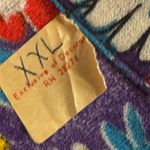 Vintage 70s Retro Floral Size Large Pullover Quarter Zip Deadstock Hippie Disco Purple Photo 12