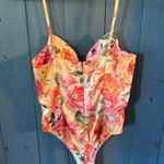 For Love & Lemons Floral Peony Bodysuit with Spaghetti Straps | Size Small Photo 2