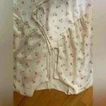 Love, Whit by Whitney Porter White Ditsy Floral Dress Size L Photo 5