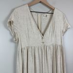 Natural Life Avery Jumpsuit Womens M Ivory Rayon Linen Wide Leg Summer Lagenlook Photo 2