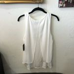 I.N. San Francisco NWT New Flowy Tank Top Blouse White Large Photo 5