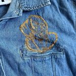 Carolina Blues  Shirt Womens Plus 22/24 Chambray Denim Snap Embroidered Vtg Photo 3