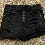 American Eagle  Super Hi Rise Shortie. Black Size 00‎ Photo 0