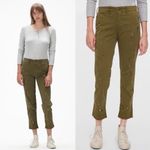 Gap NWT  Women's Straight Leg Khaki High Rise‎ Splatter Pants Oak Moss Size 6 Photo 1