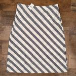 J.Crew NEW Linen Blend Striped Casual Pull-On Style New With Tags Knee Length Photo 6