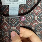 Liz Claiborne  oriental print silk blouse size 4p Photo 6