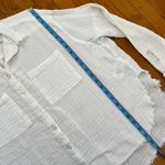 Urban Outfitters UO Luca Gauzy Cotton Button Down Shirt White Size S Photo 11