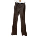 I am gia I.Am.Gia Estyn Pants Faux Leather Flare Bootcut Low Rise‎ Brown Size XXS Photo 1