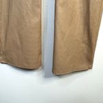 ASOS Faux Croc Leather High Waist Straight Leg Pants Camel Tan Classic Womens 4 Photo 5