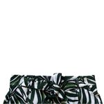 Wide Leg Green Trousers High Waist Tropical Palm Leaf Resort wear Crop Pants L Size L Photo 5