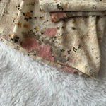 Women's 90s y2k Illusion Beige Pink Floral Long Sleeve Sheer Button Down Size M Size M Photo 3