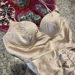 Hello Molly Angel Biba  Champagne Hailey Bieber Nude Corset Mini Dress Photo 2