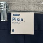 Old Navy  Pixie Pants Cropped Career Casual‎ Trousers Blue Secret Slim Pocket Photo 6