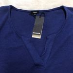 MONROW Blue Thermal Henley Shirt Waffle Knit Scoop Neck Long Sleeve Medium New Photo 3