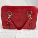 10x10 Crossbody red shiny quilt patent purse Photo 0