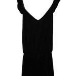 NWT Taylor Black One Piece Velvet Ruffle Trim Cross Back Romper Sz 12 Photo 0