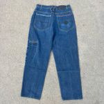 Vintage 90s Marithe Francois Girbaud High Rise V Yoke Cargo Pocket Jeans 32M Blue Size 32 Photo 4