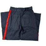 Sans Souci  Paper Bag Side Stripe Black Pants Raw Hem Medium Skater Relaxed Photo 4