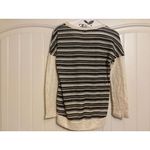 potter's pot  Long Sleeve Striped Black and White Sweater Small Cotton Blend Photo 2